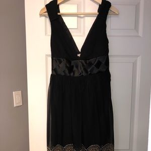Midi black crêpe dress